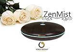 KOKO AROMA Wood Grain Aromatherapy Essential Oil Diffuser/Humidifier - Zen Mist 350ml 12 Hour Run Time - Spa Vapor with Controllable Lighting - eBook included (Dark Wood)