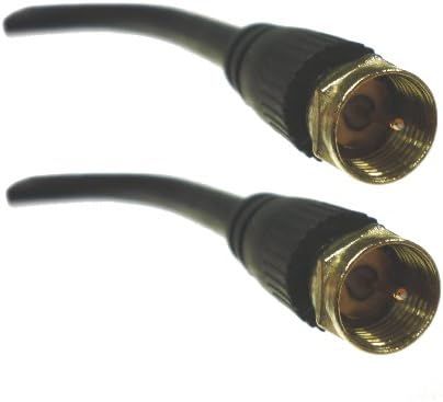 RG6 F Connector to F Connector - 12 Feet - Connects satallite or cable to TV or receiver