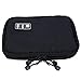 BAIGIO Double Layer Universal Electronics Accessories Organizer Waterproof Portable Cable Organizer Bag Travel Gear Carry Bag for Cables, Black