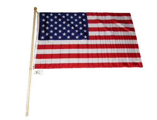 New They can be used indoors or outdoors.5 Foot Wooden Flag Pole Kit Wall Mount Bracket With 3x5 USA American House Flag.The authentic design is based on information from official sources