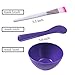 Teenitor Lady Facial Care Mask Facemask Mixing Tool Sets, Bowl Stick Brush Gauge 8 in 1 Set Purple