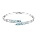 LightTheBo Swarovski Crystals Bangle Bracelets White Gold Plated Hinged Jewelry for Women Girls