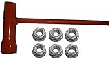 Forester Chain Saw Wrench (Scrench) 13mm By 19mm Plus 6 Flanged Bar Nuts Replaces Husqvarna 7 Piece Bundle