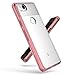 Ringke Fusion Compatible with Google Pixel 2 Case Crystal Clear Minimalist Transparent PC Back TPU Bumper Drop Protection Scratch Resistant Natural Shape Protective Cover Pixel 2 - Rose Gold