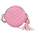 CMK Trendy Kids Girls' Round Purse with Tassel Small Handbag Princess Crossbody Fringe Bag Kids Shoulder Purse