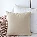 Home Brilliant 24x24 Pillow Cover Burlap Solid Linen European Throw Pillow Sham Cushion Cover for Bench Summer Decorations, 24x24, Light Linen