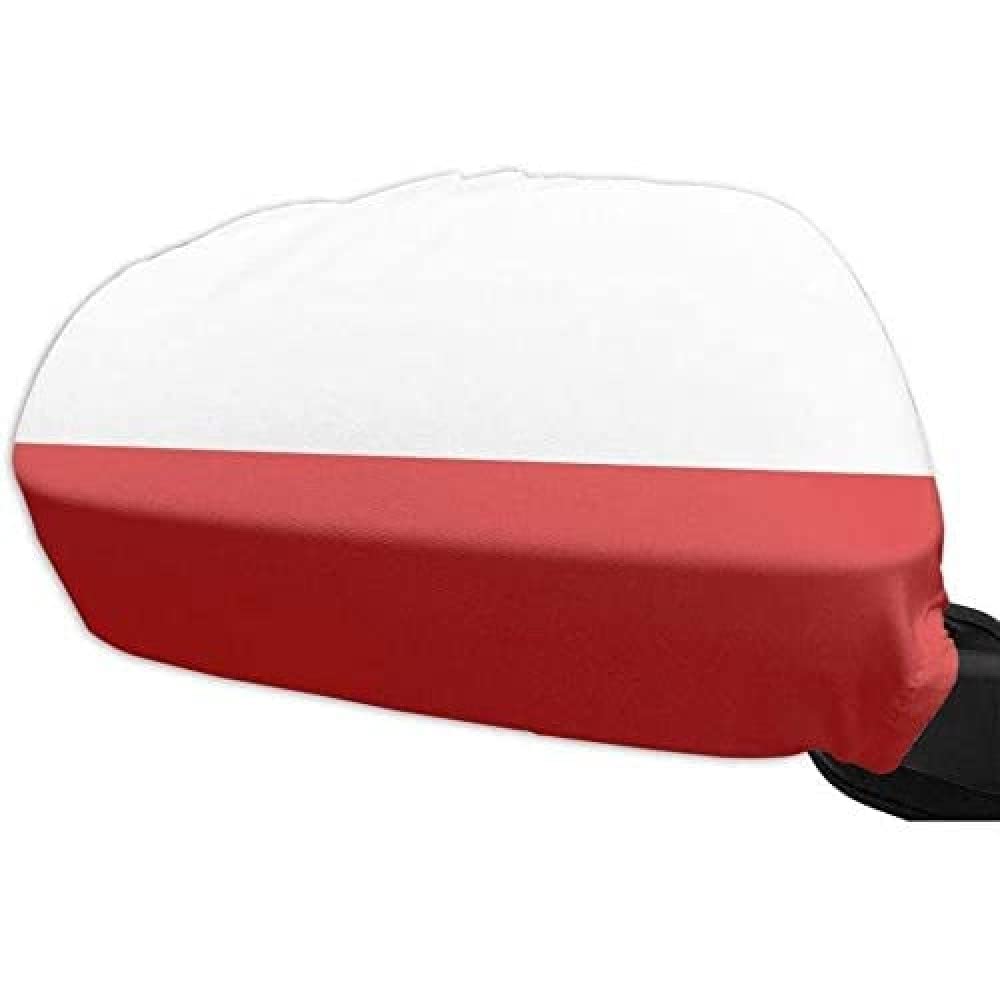 AZ FLAG - Poland Car Mirror Flag - 2 Pieces - Polyester and Spandex Polish Small Flag for Car mirrors - Elastic