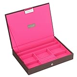 SPECIAL OFFER 30% OFF | Stackers | Jewelry Box | classic chocolate brown & bright pink stacker lid