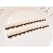 Yean 24Pcs/Set Bridal False Nails Set Full Cover Short Square French Nude Pink and Black Fake Nail Tips with Design Press on Nails with Glue and Adhesive Tab for Women and Girls