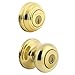 Kwikset Juno Knob and Deadbolt Combo Pack Featuring SmartKey 992J 3 SMT CP , Polished Brass