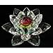 Amlong Crystal Hue Reflection Crystal Lotus Flower with Gift Box, Rainbow Color (5 Inch)