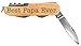 Fathers Day Gift for Grandpa Best Papa Ever Laser Engraved Wood 6 Function Multitool Pocket Knife