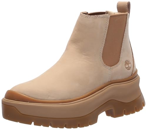 Timberland Women’s Roxie Lane Mid Fashion Boot, Light Beige Nubuck, 10 Wide
