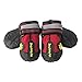 My Busy Dog Water Resistant Dog Shoes with Two Reflective Fastening Straps and Rugged Anti-Slip Sole | Dog Boots Perfect for Small Medium Large Dogs | Size Chart in Pictures(Size 4, Red)