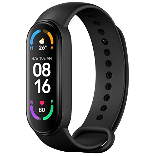 XIAOMI Mi Smart Band Fitness Tracker & Activity Tracker (AMOLED Display, SpO2 Tracking, Sleep Monitor, Heart Rate Monitor, Notifications, Pedometer, 5ATM Waterproof, Mi Fit App)