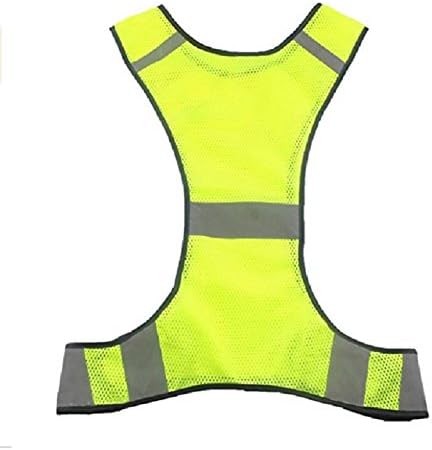 Janlyy High Visibility Safety Vest Reflective Jacket Running Gear Safety Vest for Running Cycling Walking Jogging Biking Motorcycling Dog Walking Yellow Orange