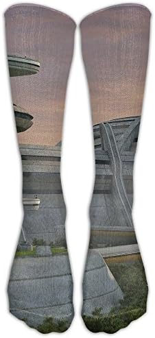 Sience Stone Building Unisex Compression Socks Sports 3D Printed Stocking Running&amp;Fitness Thich-high Long Length Socks