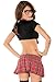 Dear-Lover Womens Top Shirt Mini Skirt School Girl Costume Large Multicoloured