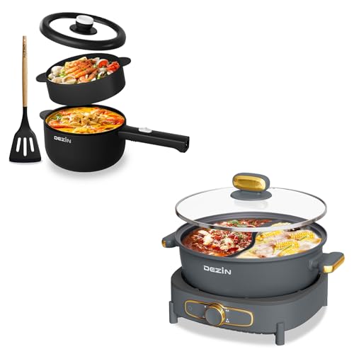 Dezin 5L Double-Flavor Shabu Shabu Pot and 2L Electric Cooker