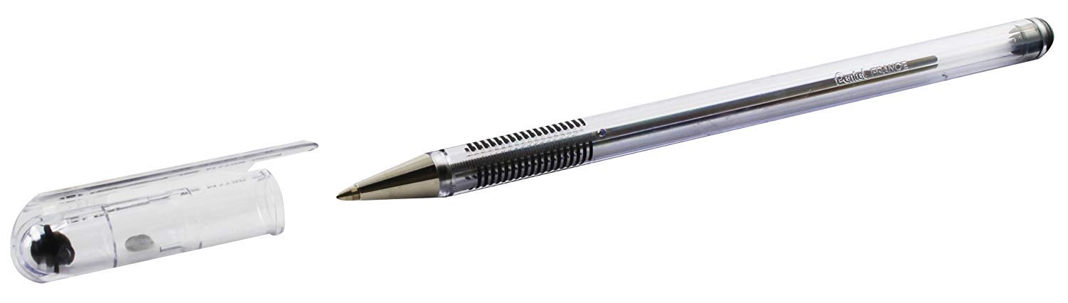 Pentel Superb Ball Pen Medium 1.0mm Tip 0.5mm Line Black Ref BK77M-A [Pack of 12] — image 1