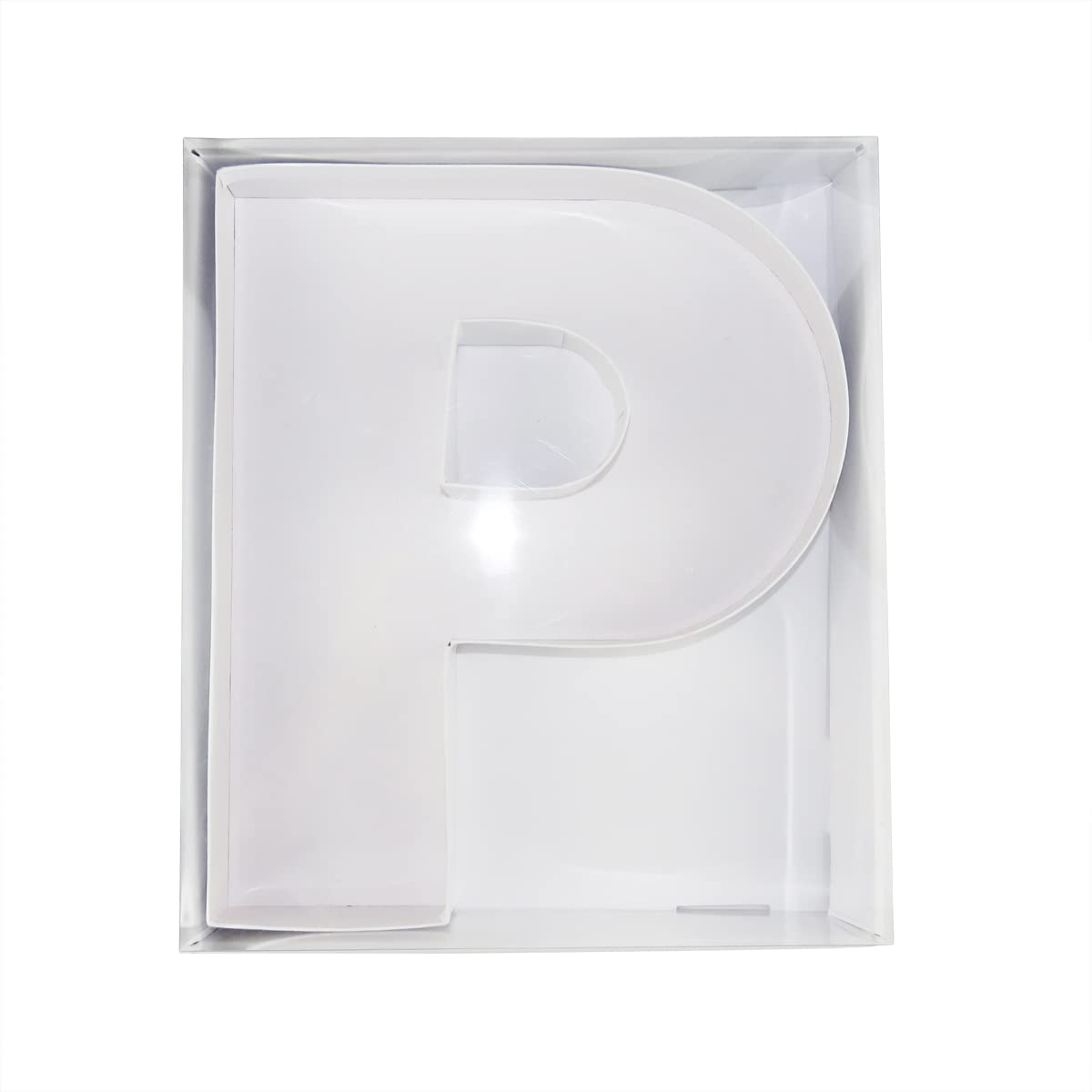 WENPACK 30.5cm Fillable Cardboard Letter Shaped Box Clear Cover Sweets Charcuterie Grazing Packaging (P) — image 1