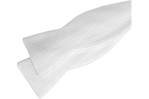 S.H. Churchill & Co. Men’s White Pique Self-Tie Bow Tie – Classic Formal Tuxedo Bowtie – Ideal for Weddings, White Tie Events