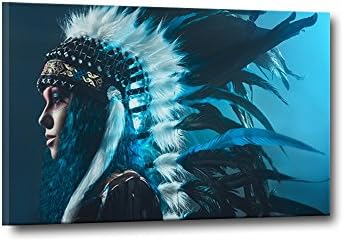 Native American Wall Art Abstract Canvas Print Art Home Decor for Living Room Contemporary Pictures Large Poster HD Printed Painting Framed Ready to Hang