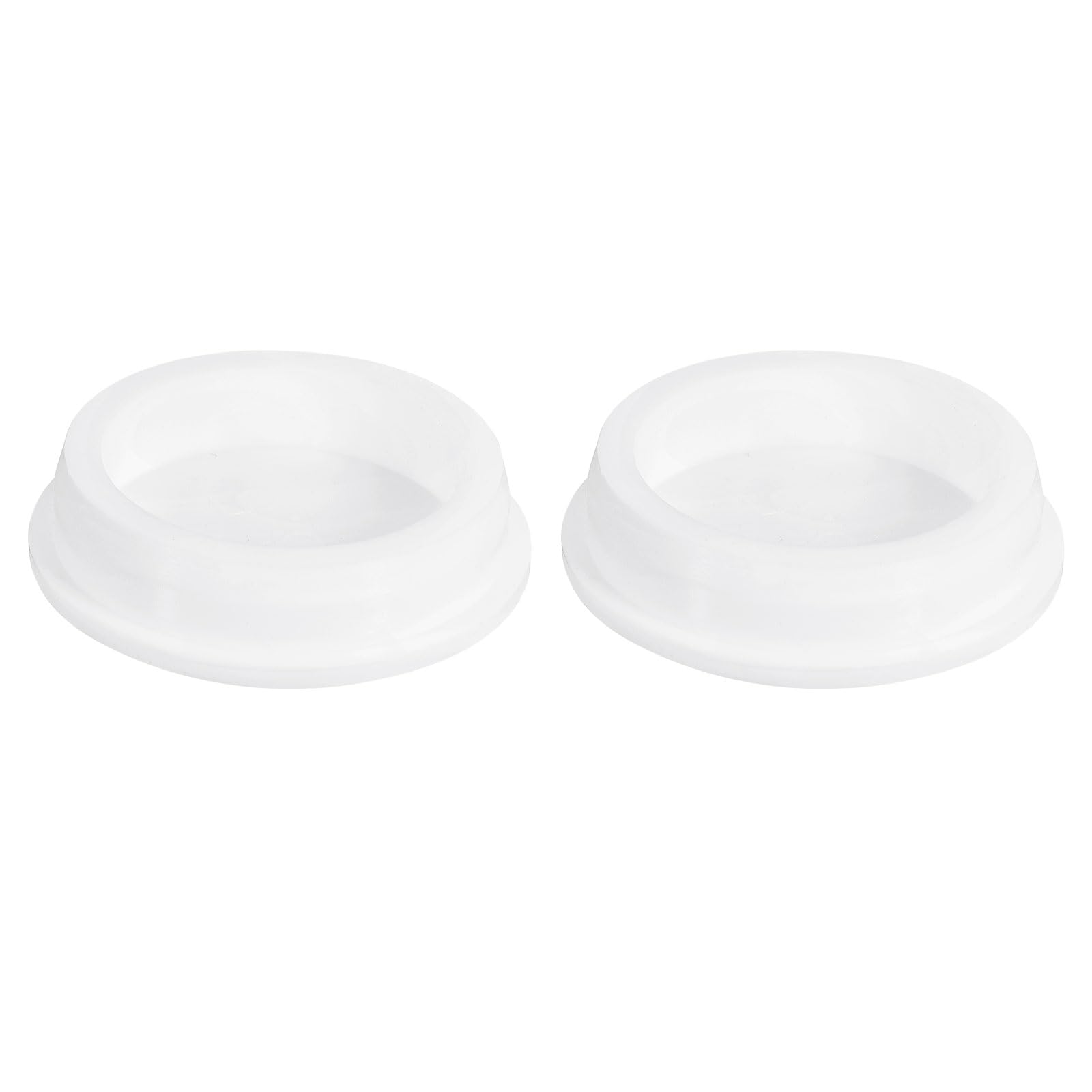 Photo 1 of uxcell 2Pcs White Plug Holes, Waterproof Rubber Button Plug for 63.5mm / 2.5" Hole