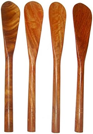 NareeGreen 4 Pieces Wooden Stick Shoe Horn Wooden Shoehorn 10.5" Long