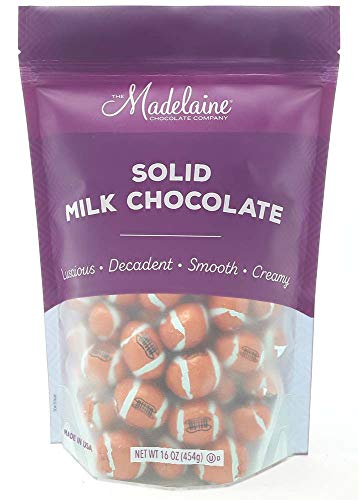 Madelaine Premium Milk Chocolate Footballs Wrapped In Italian Foil - Super Bowl Party Favor Candy (1 LB)