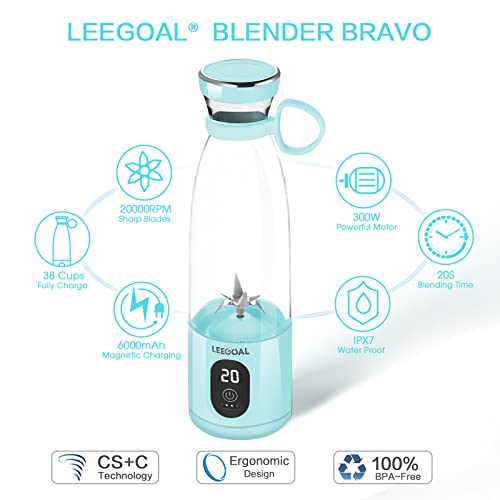 Portable Blender, Personal Blender for Shakes and Smoothies, 20oz