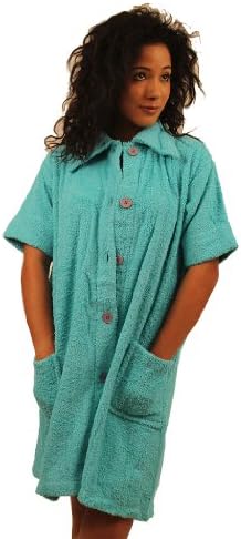 NDK New York Women's Swimsuit coverup with collar/pockets 100% cotton