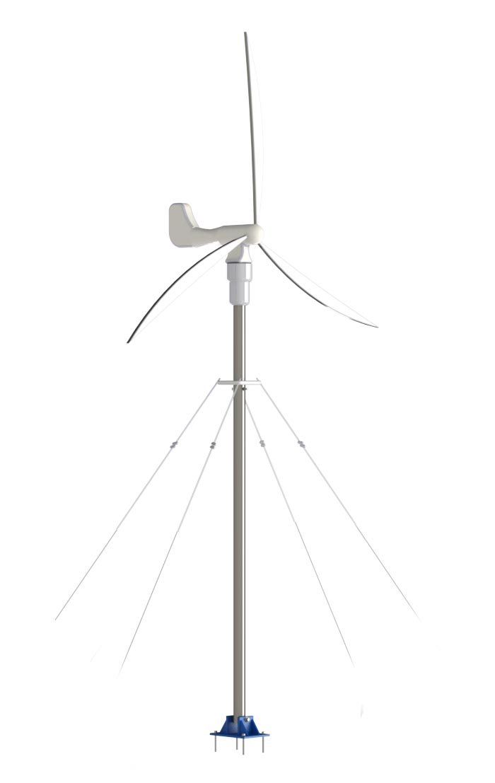 Lowenergie Wind Turbine Generator Mast Kit Pole Mounting Guy Lines Off Grid Power UK Stock