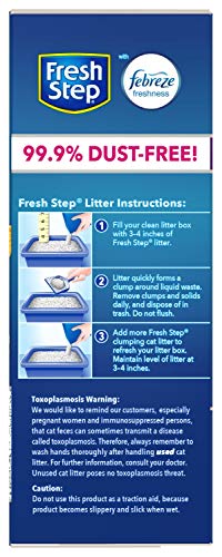 FRESH STEP MULTI-CAT EXTRA STRENGTH SCENTED LITTER WITH THE POWER OF FEBREZE, CLUMPING CAT LITTER, 14 POUNDS (PACKAGE MAY VARY)
