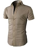 H2H Mens Casual Slim Fit Button Down Short Sleeve Shirts Of Various Colors
