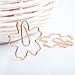 Shoppingmoon Rose Gold Flower Paper Clips Metal Card File Clips for School Office Wedding Decoration Pack 12pcs