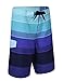 Nonwe Men's Pattern Lightweight Beach Swim Board short 11920 - 32,Blue Stripes