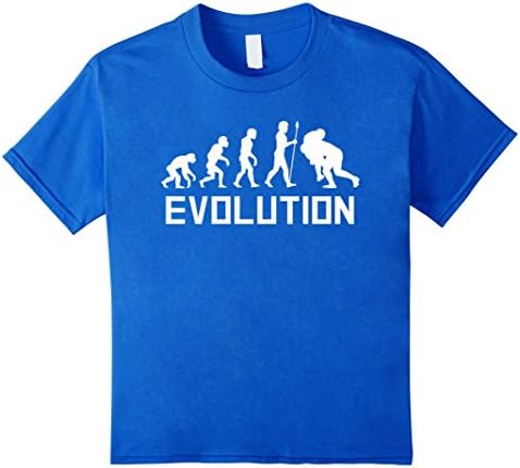 Kids Rugby Tackle Evolution Funny Rugby Shirt 4 Royal Blue