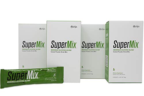 Zija SuperMix Moringa Oliefera Blend | Organic Probiotic Detox Dietary Supplement for Weight Loss, Cleanse, and Energy | 32 Packets per Case | 15 oz (416g)