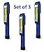 Nebo Larry C Power C-O-B LED Work Light (Set of 3-Blue) Brighter Than Ever, 170 Lumens of Intense Light
