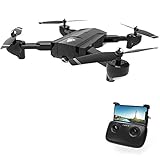 RC Drone, DeXop SG900 Optical Flowing Foldable FPV Drone FPV WiFi RC Quadcopter with Double HD 720P Camera 4CH 6-Axis Gyro Image Allow Gesture Photo/Video Selfie Drone-Black
