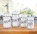 French Country Vintage Style White 4 Piece Canister Set