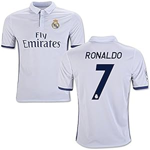 Amazon.com : Ronaldo #7 Real Madrid Home Kids Soccer ...