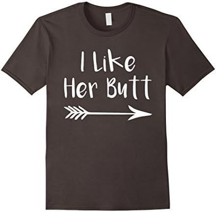 Men's I Like Her Butt T-Shirt I Like His Beard - Couple XL Asphalt