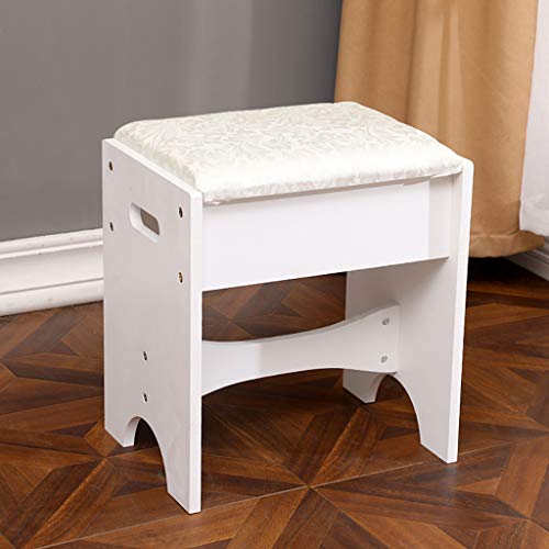 Vanity Set with Flip Top Mirror & Cushioned Stool Dressing Table Vanity Makeup Table 6 Drawers 2 Dividers Movable Organizers - Easy Assembly 35.4''L x 15.8''W x 29.5''H - Thumbnail 6