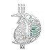 Vie jeune 10pcs Silver Wolf & Moon Pearl Cage Beads Cage Locket Pendant DIY Jewelry Making Supplies-For Oyster Pearls, Fun Gifts (Wolf & Moon)
