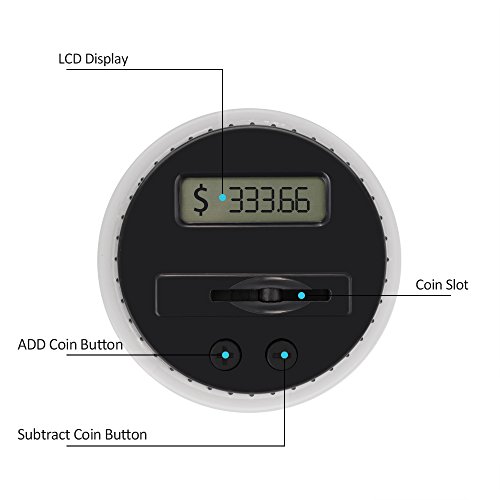 image for ALLOMN Digital Coin Bank Savings Jar, Digital Coin Counter Clear Digit