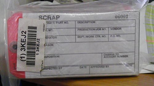 GRAINGER APPROVED SCRAP Inspection Tag, Cardstock, Inventory, PK100