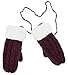 Women Winter Thicking Mittens Knitted Warm Halter Wrist Gloves