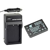DSTE® KLIC-5001 Battery + DC29 Travel and Car Charger Adapter for Kodak Easyshare P712 P850 Z730 Z760 DX6490 DX7440 DX7590 DX7630 Zoom Sanyo DMX-WH1 VPC-HD2000 DMX-HD1010 DMX-FH11 VPC-WH1 DMX-HD2000 VPC-HD1010 VPC-HD1000 Zoom Camera as Sanyo DB-L50
